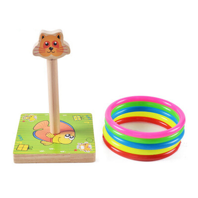 

Tailored Wooden Animal throwing ring Invigorating Intellectual Funny circle game Toys