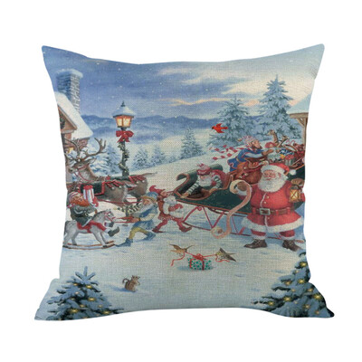 

Tailored Merry Christmas Cushion Cover Square Pillow Case Home Decor