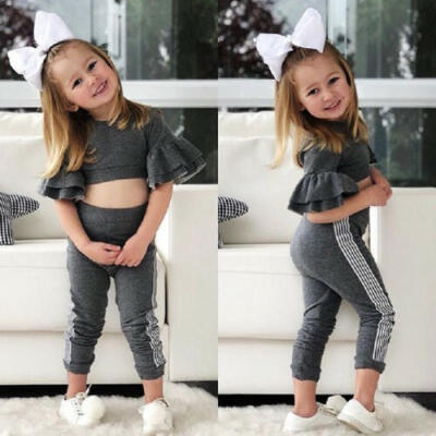 

Toddler Kids Baby Girls Slim Fit Tops Pants Leggings Autumn Outfits Set Clothes