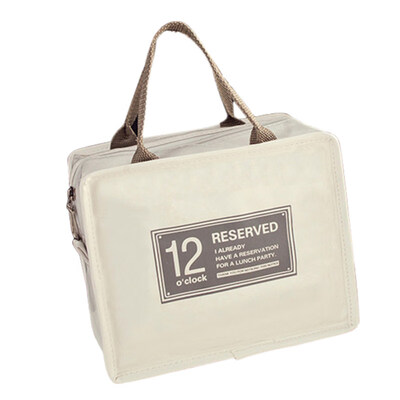 

Portable Letter Thermal Insulated Meal Food Tote Pouch Bento Lunch Picnic Bag