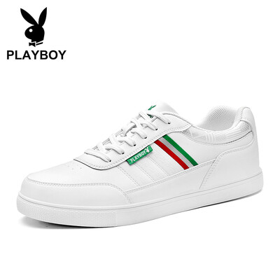

Playboy PLAYBOY fashion sports casual shoes mens low-top tie wild DA75167 white green 43