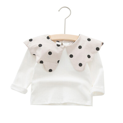 

2019 New 5 Colors Autumn Baby Girl Long Sleeve T-Shirts Kids Polka Dot Printed Tops Tees Casual Blouse