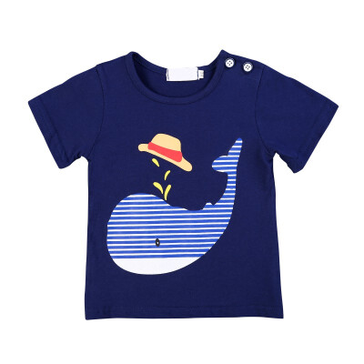 

2018 Summer Toddler Kids Candy Color Tees Cartoon Cotton Baby Boys Girls T-shirts Short Sleeve Casual Clothing 0-5T