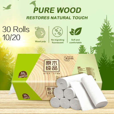 

102030 Rolls Home Roll Paper 3-Layer Reel Paper Native Wood Pulp Paper Towel Household Health Toilet Paper