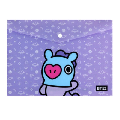 

KPOP BTS Cartoon Image printing PVC File Pocket A4 File Bag Plastic Portfolio Data Dtorage Bag ARMY Hot Gift