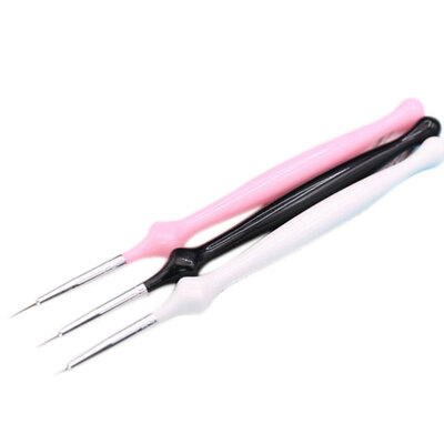 

3pcs Acrylic Handle Nail Lines Painting Pens Nail Tip Drawing Brush DIY Tools 3D Design Manicure Drawing Tools