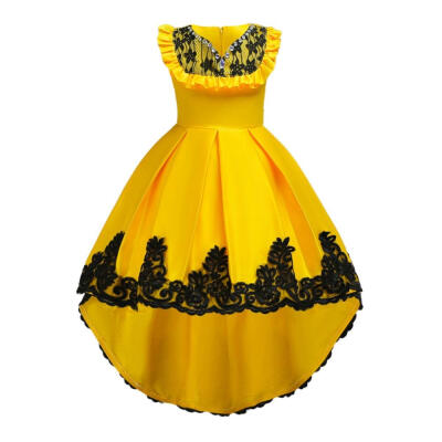 

Children Girls Clothing princess dress trailing girls lace flower girl show dress European&American Style