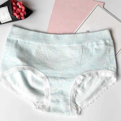 

New Sexy Lace Decoration Solid Color Women Simple Briefs Comfortable Breathable Seamless Mid Rise Fashion Trend Panties