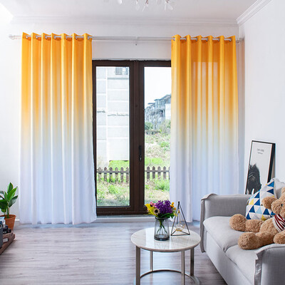 

Solid Gradient Window Tulle Curtain Sheer Drape Valance Bedroom Curtain Living Room Home Decor