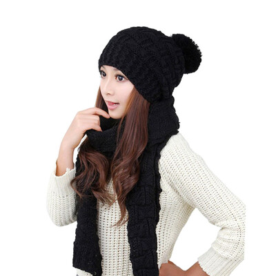 

Sweater Scarf&Hat Set Keep Warm in Winter Knitted Hat