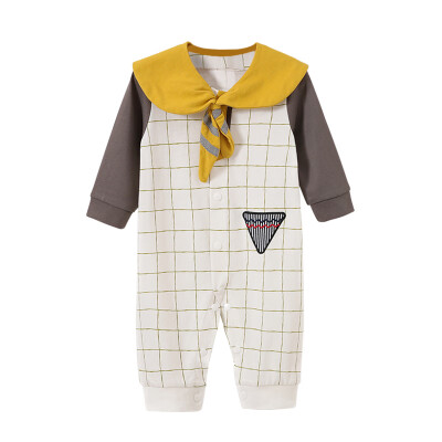 

Autumn 0-18M Baby Boy Casual Stripe Plaid Print Romper Infant Long Sleeve Children Bodysuit Jumpsuit Outfits RedYellow