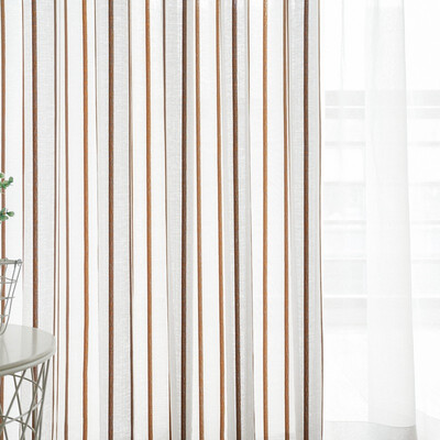 

Nordic Style Stripe Tulle Curtains Home Decor Valance Simple Stripes Clear Window Drapes Modern Bedroom Decoration