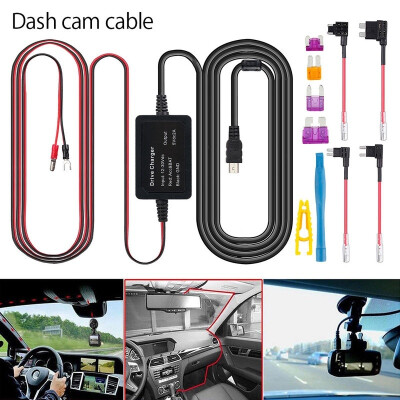 

Dash Cam Hardwire Kit Mini USB Hard Wire Car Charger Cable Kit 12V to 5V for Dash Cameras GPS Mini USB&Fuse Kit