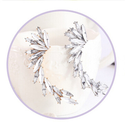 

Women Ladies Causal Crystal Diamond Clip Ear Cuff Stud Women Punk Wrap Cartilage Earring Jewelry Gifts