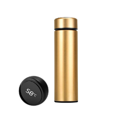 

500ml Vacuum Thermos LED Temperature Display Water Bottle Stainless Steel Double Wall Insulated Cup Intelligent Travel Thermos Cup