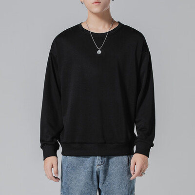 

Toponeto Mens New Fashion Autumn Winter Long Sleeved Tops Solid Bottoming T-shirts