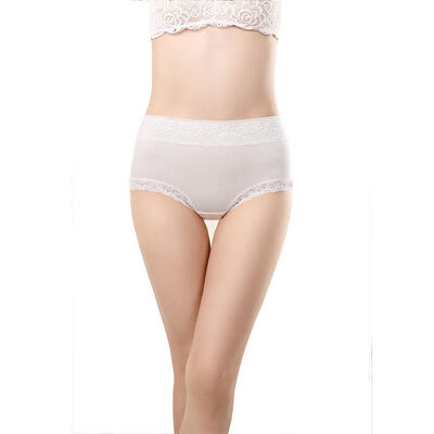 

Women High Waist Cotton Briefs Ladies Breathable Seamless Lace Underwear Panties Sexy Ultra-thin Traceless Solid Panties