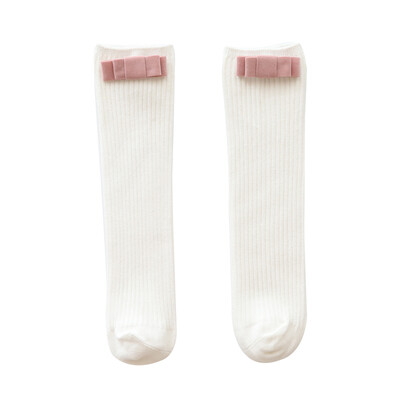

Baby Newborn Socks Girl Cute Socks Bowknot Design Cotton Print Long Socks Party Infant Children Soft Crib Leg Warmer
