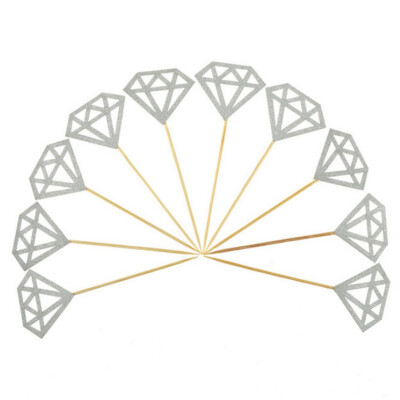 

Cupcake Toppers Gold Glitter Diamond For Cupcake Decor Bridal Shower Decoration
