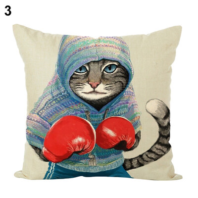 

Boxing CatPanda Soft Pillow Case Cushion Cover Sofa Car Home Cafe Decoration