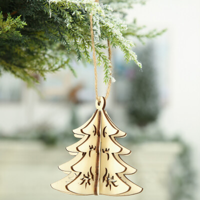 

Tailored Wooden DIY Pendant 3D Christmas Hanger For Christmas Tree Interior Decoration