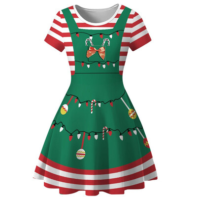 

Tailored Women Snowman Christmas Red 1950s Notes Print Vintage Costume Swing Party Dress