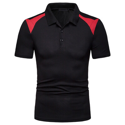 

Toponeto Fashion Mens Casual Mixing Colour Slim Fit Short Sleeve Sports Shirt Top Blouse