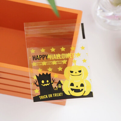 

Clear Bag Halloween Pumpkin Ghost Gifts Bags Halloween Party Craft