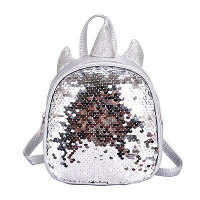 

Cute Glitter Unicorn Backpack Mini Laser School Bags Cartoon Schoolbag Travel Backpack