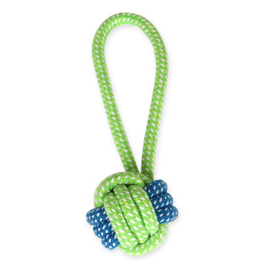

Pet Supply Dog Toys Dogs Chew Teeth Clean Outdoor Training Fun Playing Green Rope Ball Toy For Large Small Dog Cat
