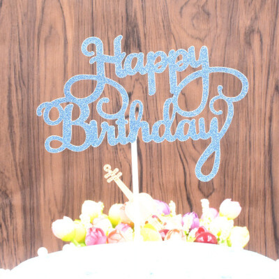 

DIY Hollow Carved 10 Cake Toppers Birthday Party 250G Glitter Paper Decorations Cake Topper Letter 135x85CM