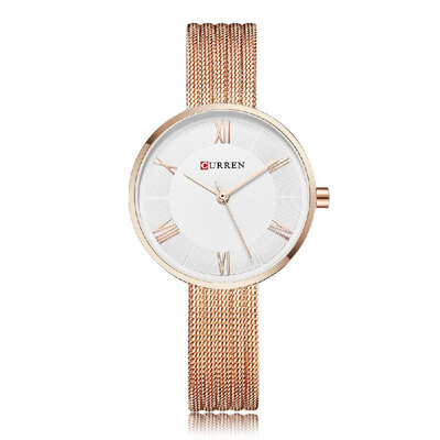 

CURREN Fashion Luxury Stainless Steel Women Watches Quartz 3ATM Water-resistant Woman Casual Simple Wristwatch Relogio Feminino
