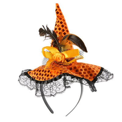

New Arrive Mini Witch Hat Headband Halloween Witch Costume Accessory Party Headdress Halloween Decoration Witch Hat Wicked Witch