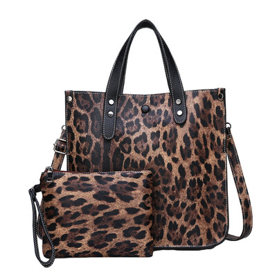 

Women Leopard Large Capacity Faux Leather Crossbody Shoulder Bag Tote Pouch