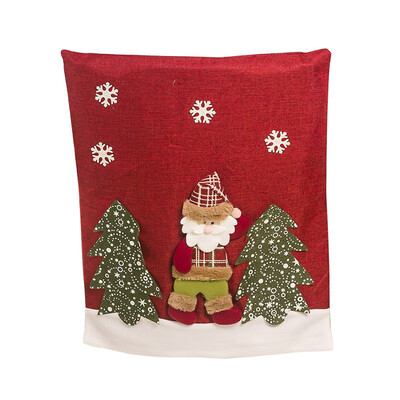 

Christmas Chair Cover Fabric Three-dimensional Christmas Elk Doll Chair Cover Felt Christmas Dining Chair Decoration For home