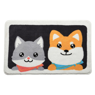 

Cute Pet Nest Pattern Mat Machine Washable Bathroom Door Rugs Mat Anti-skid Household Absorbent Pad Kitchen Rug Household Items