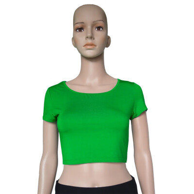 

20 Colors Summer Women Sexy Crop Tops Cropped O-neck Casual Short Sleeve T-Shirts Short Tops