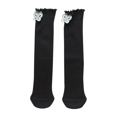

Baby Girls Casual Knee High Socks Tube Ruffled Flower Design Infants Toddlers Stockings