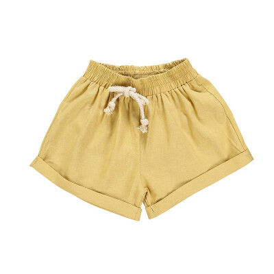 

Summer Casual Fashion Cute Baby Solid Color Bow-knot Shorts Kids Elastic Waist Pants 1-3Y Soft Cotton Tracksuit