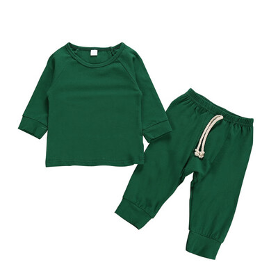 

2pcs Toddler Baby Girls Clothes 2019 Autumn Winter Baby Boys Clothes Tos T-shirt Long Pants Outfits Kids Baby Boy Set Clothing
