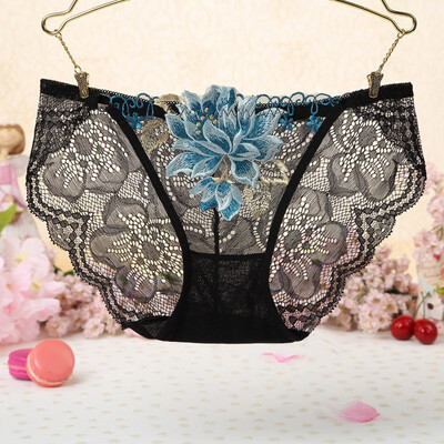 

Women Sexy Lace Panties Low Waist Transparent Bandage G-String Lingerie Underwear Female Lace G-strings