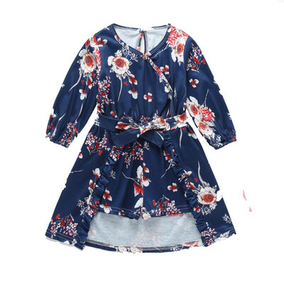 

Baby Girls Dress Summer Floral Print Sleeveless RompersShort Skirts Suits Costume Set