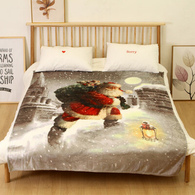 

Toponeto Christmas Blanket Flannel Fabric Sofa Bed Blanket 150X200CM
