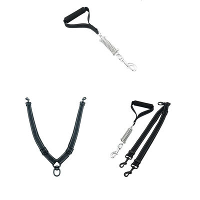 

Dog Elastic Spring Walking Leash Pet Tangle-free Rope Double Head Adjustable Dog Lead Reflective
