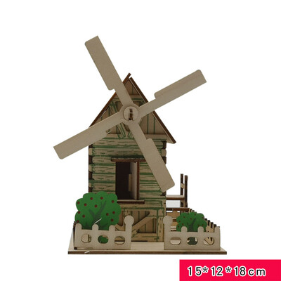 

Tailored 3D Wooden Puzzle DIY Building Model Dollhouse Style House Jigsaw Puzzle Kid Toys