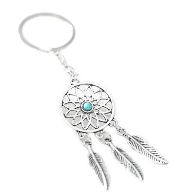 

Mini Car Dream Catcher Beaded Natural Feathers Handcraft Chic Hanging Ornaments Mirror Bedroom Wall Decor Native Ring