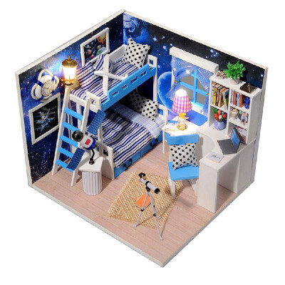 

Doll House Dream House DIY Miniature House Building Kit Wooden Furniture Toys for Child Girl Boy