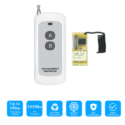 

433Mhz DC 37V 45V 5V 6V 74V 9V 12V Universal Receiver Module RF Remote Control Switch Relay 1CH Mini Wireless Control Switch 3
