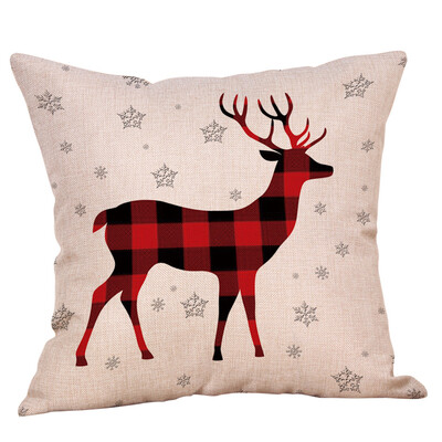 

Tailored Merry Christmas Pillow Cases Cotton Linen Sofa Cushion Cover Home Decor