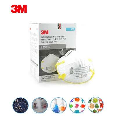 

3M 8210 Dust Mask Mouth Mask for Pollution Pollen Allergy Woodworking Mowing Running Half Face Mask for Industrial & Outdoor Use